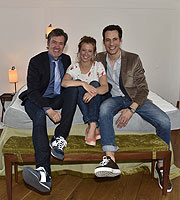 John J&uuml;rgens, Nina Eichinger und Alexander Mazza  beim 1. WELTMATRATZENWENDE TAG im Hotel Louis am Viktualienmarkt M&uuml;nchen 17.04.2018 Foto: BrauerPhotos/Sabin3e Brauer